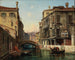 Venise, vue du canal sous le portique de la chênaie - Hermann Oskar Schwan — Ansicht des Kunstwerks