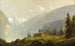 Alpenlandschaft mit Berghütte - Hermann Ottomar Herzog — Ansicht des Kunstwerks