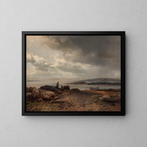 Côte du Maine - Hermann Ottomar Herzog — gerahmtes Bild an der Wand