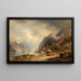Fischerdorf - Hermann Ottomar Herzog — gerahmtes Bild an der Wand