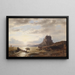 Küstenlandschaft mit Fischern - Hermann Ottomar Herzog — gerahmtes Bild an der Wand