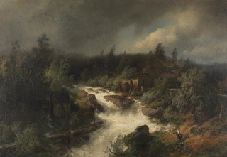 Hermann Ottomar Herzog - Wassermhle am tosenden Gebirgsbach.webp
