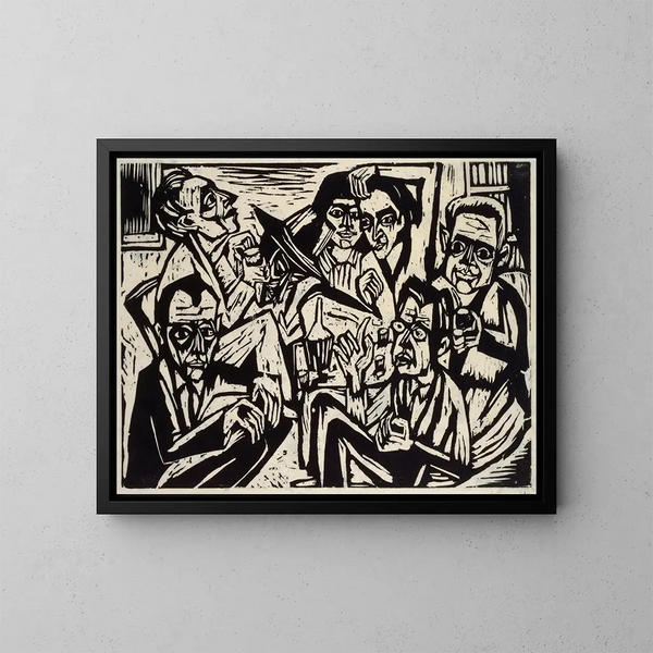 Fête de l'atelier - Hermann Scherer — gerahmtes Bild an der Wand