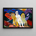 Drei Personen in einer Landschaft - Hermann Scherer — gerahmtes Bild an der Wand