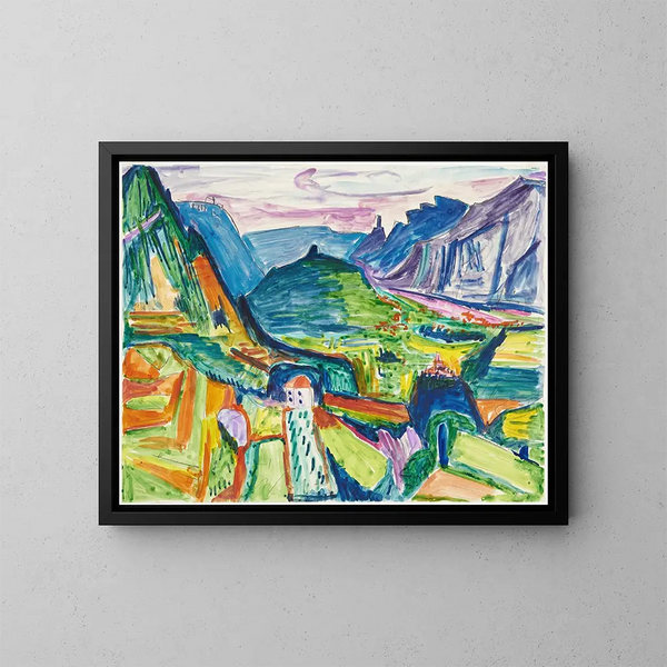 Landschaft Tessin bei Chiasso - Hermann Scherer — gerahmtes Bild an der Wand
