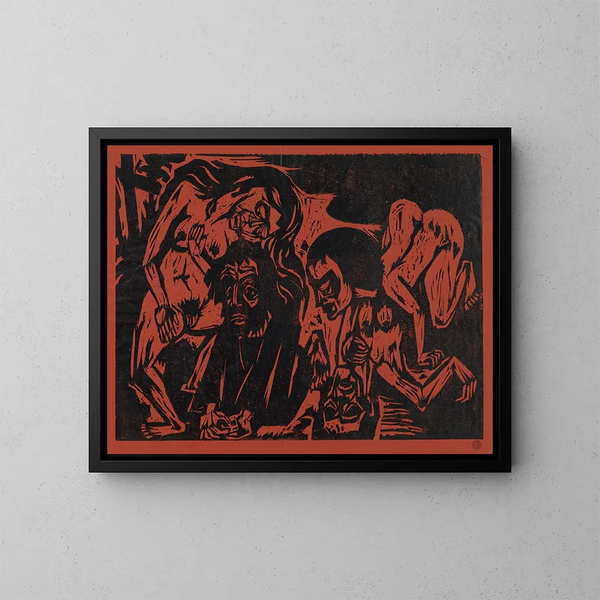 Die Versuchung des Antoine - Hermann Scherer — gerahmtes Bild an der Wand