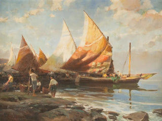 Italienische Fischer auf dem Strand - Hermann Schmidtmann — Ansicht des Kunstwerks