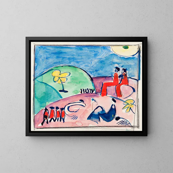 Die gelbe Blume - Hermann Stenner — gerahmtes Bild an der Wand