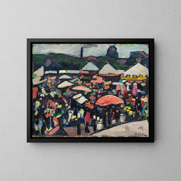 Foire au Kesselbrink à Bielefeld - Hermann Stenner — gerahmtes Bild an der Wand