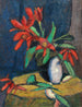 Rote Blumen in einem weißen Topf - Hermann Stenner — Ansicht des Kunstwerks