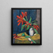 Rote Blumen in einem weißen Topf - Hermann Stenner — gerahmtes Bild an der Wand