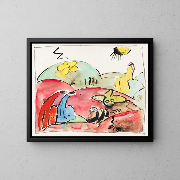 Verkündigung an die Hirten - Hermann Stenner — gerahmtes Bild an der Wand