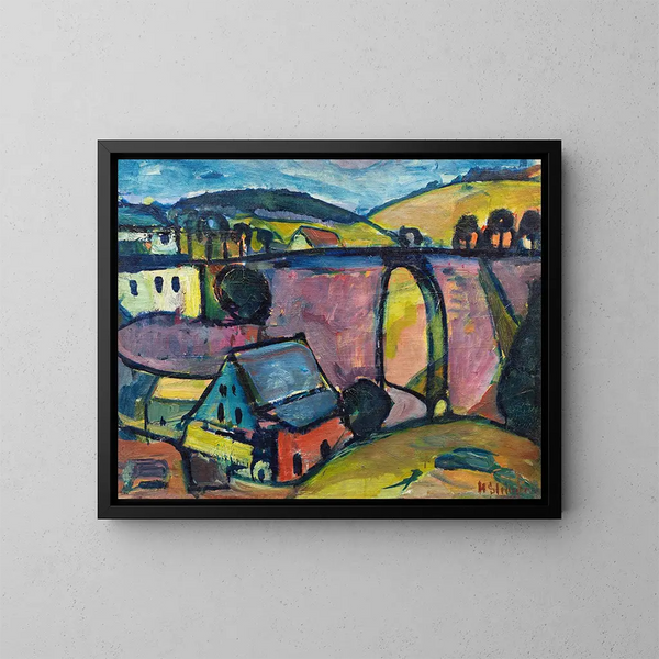 Viadukt bei Monschau - Hermann Stenner — gerahmtes Bild an der Wand