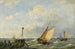 Bateaux de Pêche par Vent Fort au Large - Hermanus Koekkoek le Jeune — Ansicht des Kunstwerks