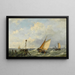 Bateaux de Pêche par Vent Fort au Large - Hermanus Koekkoek le Jeune — gerahmtes Bild an der Wand