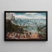 Landschaftsgemälde mit Johannes dem Täufer - Herri met de Bles — gerahmtes Bild an der Wand