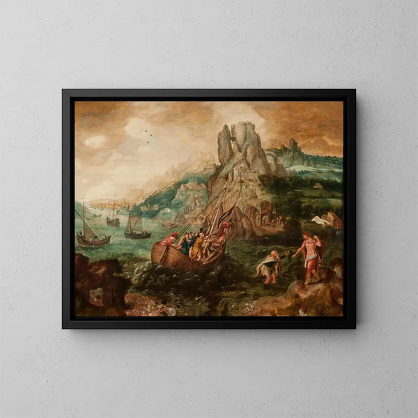 Das letzte Erscheinen Christi bei seinen Jüngern - Herri met de Bles — gerahmtes Bild an der Wand