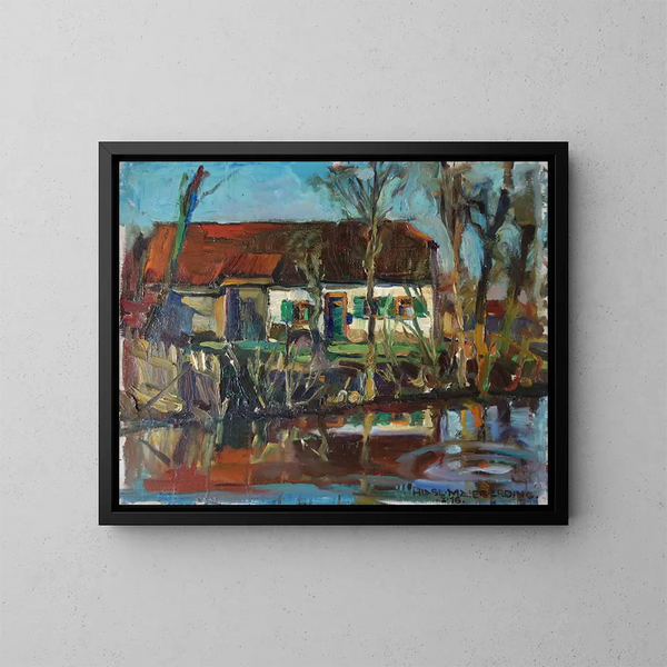 À la Sempt à Alternerding - Hiasl Maier-Erding — gerahmtes Bild an der Wand
