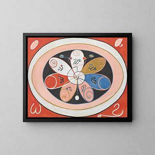 Evolution Nr. 15 Gruppe IV Die Sterne mit sieben Spitzen - Hilma af Klint — gerahmtes Bild an der Wand