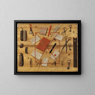 Porte-lettres trompe-l'œil - Hindric Sebastian Sommar — gerahmtes Bild an der Wand