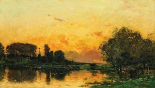Hippolyte Camille Delpy - A River at Dusk.webp
