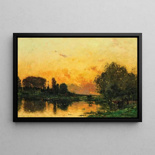 Hippolyte Camille Delpy - A River at Dusk.webp