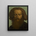 Kopf eines bärtigen Mannes - Hippolyte Flandrin — gerahmtes Bild an der Wand