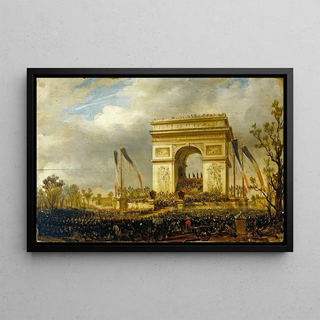Hippolyte Sbron - La fte de la Fraternit le 20 avril 1848 place de ltoile distribution des drapeaux la garde nationale.webp