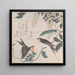 Hirondelles et glycine - Kubo Shunman — gerahmtes Bild an der Wand