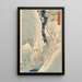 Die Schluchten des Kiso-Tals unter Schnee, Provinz Shinano - Hiroshige II — gerahmtes Bild an der Wand