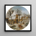 Winter - Pieter Brueghel der Jüngere — gerahmtes Bild an der Wand