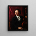 Eine junge Musikerin mit ihrer Violine Porträt von Frau Rung 1854-1914 - Holger Roed — gerahmtes Bild an der Wand