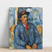 Reproduktion des Gemäldes Mann in blauer Bluse - Paul Cézanne