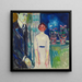 Mann und Frau neben dem Fenster mit Topfpflanzen - Edvard Munch — gerahmtes Bild an der Wand