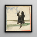 Mann in einer Landschaft gekleidet - Edwin Austin Abbey — gerahmtes Bild an der Wand