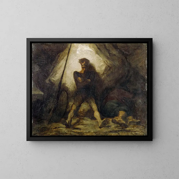 La veille de Don Quichotte - Honoré Daumier — gerahmtes Bild an der Wand