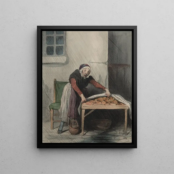 Jede geschädigte Person fürchtet kaltes Wasser - Honoré Daumier — gerahmtes Bild an der Wand