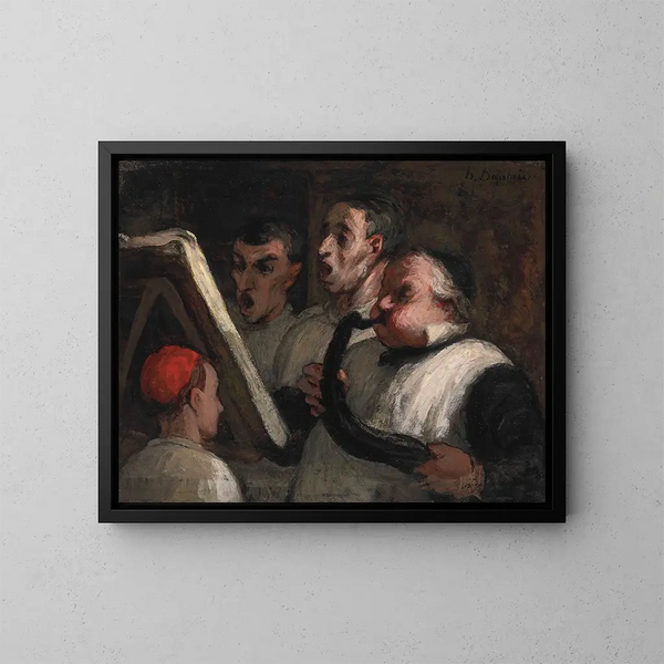 Le Lutrin - Honoré Daumier — gerahmtes Bild an der Wand