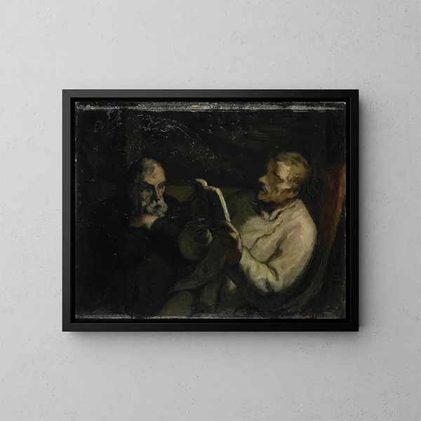 La Lecture - Honoré Daumier — gerahmtes Bild an der Wand