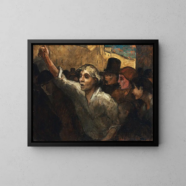 La Révolte - Honoré Daumier — gerahmtes Bild an der Wand