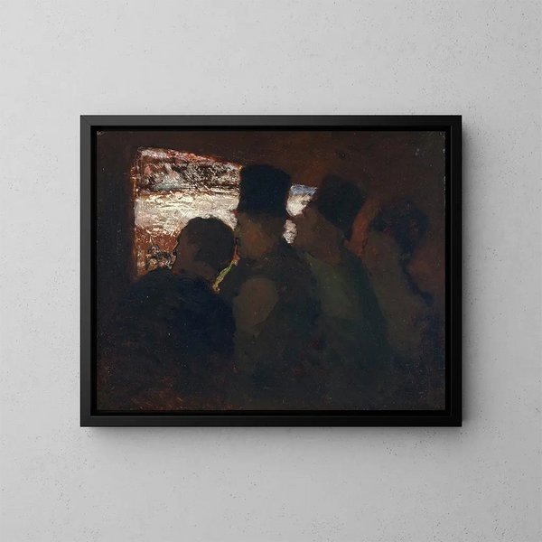 Public de théâtre - Honoré Daumier — gerahmtes Bild an der Wand
