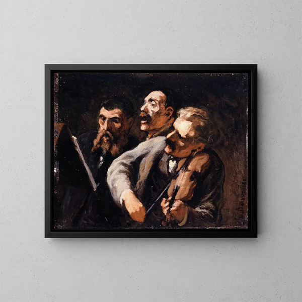 Trio d'amateurs - Honoré Daumier — gerahmtes Bild an der Wand