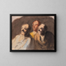 Drei Zuschauer - Honoré Daumier — gerahmtes Bild an der Wand