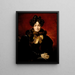 Portrait einer Dame - Horace Vernet — gerahmtes Bild an der Wand