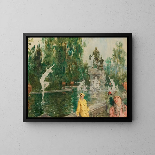 Skizze für den Balboa-Brunnen - Howard Chandler Christy — gerahmtes Bild an der Wand