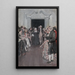 Washington bringing his mother into the ballroom of Fredericksburg - Howard Pyle — gerahmtes Bild an der Wand