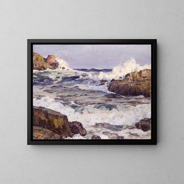 Dégagement après la tempête de septembre, côte du Maine - Howard Russell Butler — gerahmtes Bild an der Wand