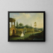 Im Garten - Hubert François Gravelot — gerahmtes Bild an der Wand
