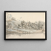 Dorf in Colna - Hubert Cornish — gerahmtes Bild an der Wand