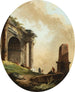 Der Hirten und ihres Viehs vor einer Arche und einem Ruinenobelisk - Hubert Robert — Ansicht des Kunstwerks